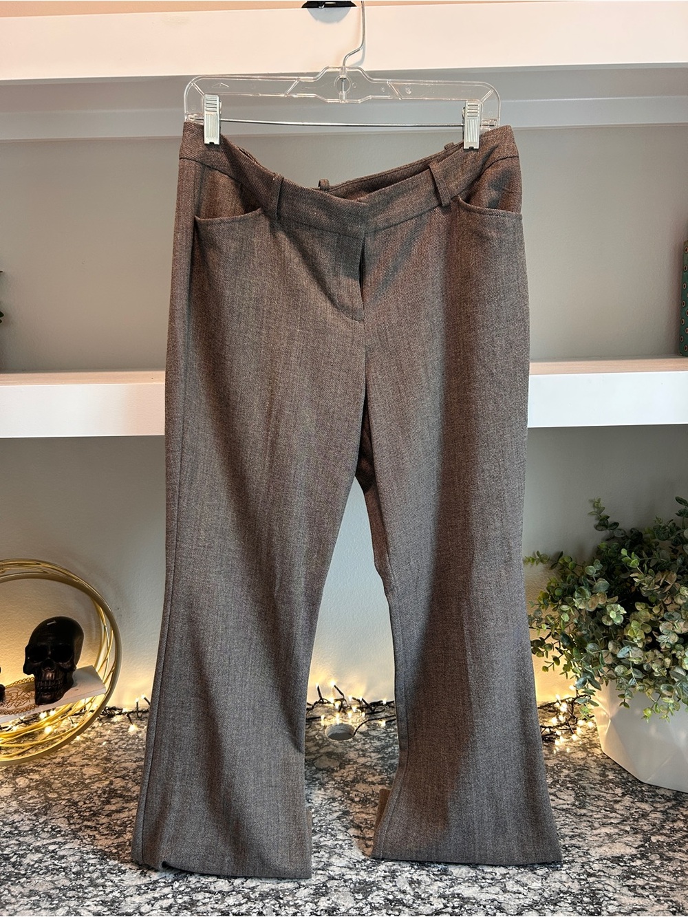 Worthington | Brown Dress Trousers with Subtle Bootcut